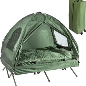 Mara Tent 2-Persoons - Koepeltent - Op Poten - Kamperen Voor 2 Personen - Groen