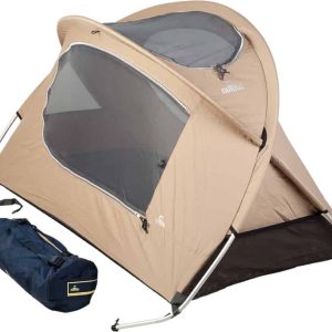 NOMAD® Baby Tent Campingbedje | 118x68x75 cm | Babytent / Peuter Slaaptent / Strandtent| Incl opberghoes | Beige | Lichtgewicht & Compact | Snel op te zetten