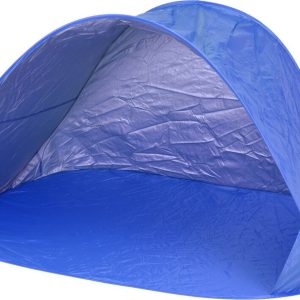 Windscherm/beachshelter/strandtent pop-up - blauw - 145 x 80 cm