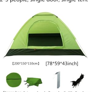 Pop-up tent voor 2-3 personen, strandtent, snel op te zetten, waterdicht, lichtgewicht, kamperen, ademend, voor kamperen, klimmen, vissen, survival, festivals