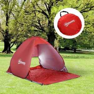 Sunny Pop Up strandtent automatisch 2-pers rood 150 x 200 x 115 cm