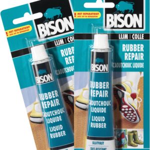 Bison rubber repair - 2 stuks - flexibel en sterk - waterbestendig - 50 ml